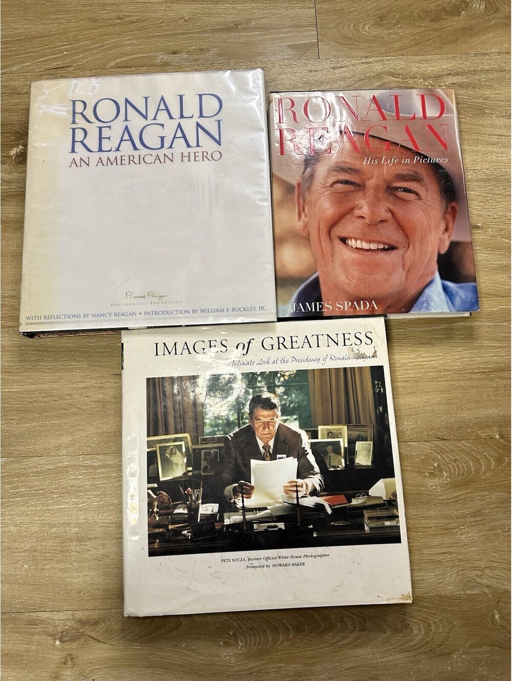 Ronald Reagan Book Lot 3 Hardcovers Images Of greatness
